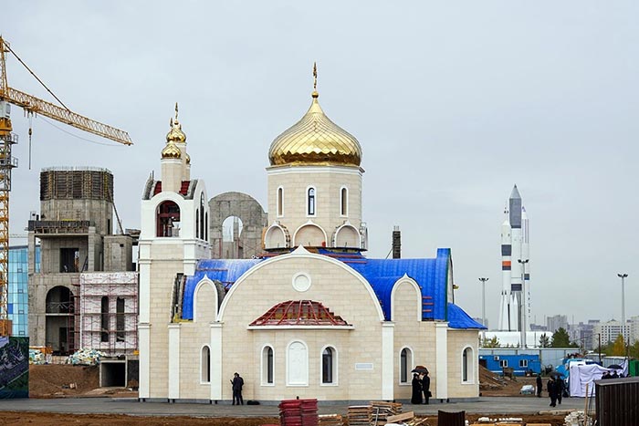 Святейший Патриарх Кирилл совершил освящение храма преподобного Сергия Радонежского в Астане