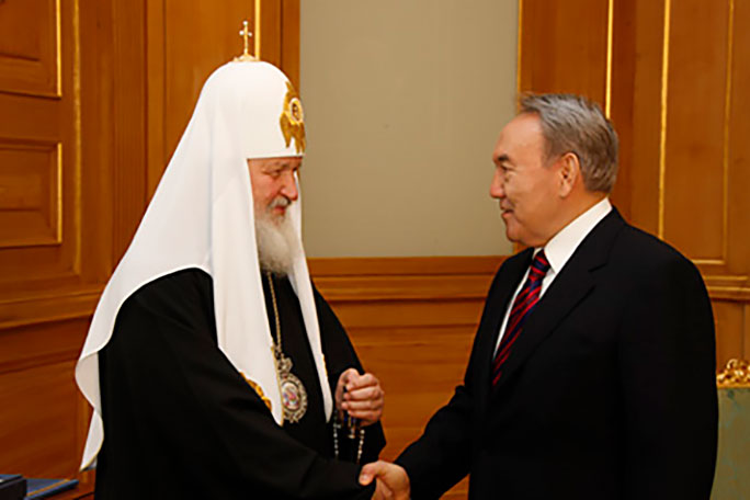 Святейший Патриарх Московский и Всея Руси Кирилл поздравил Президента Казахстана Н.А. Назарбаева с днем рождения