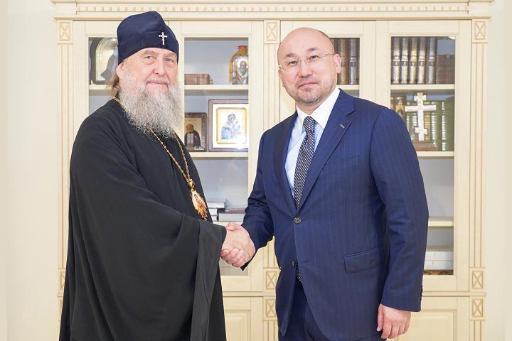 Посол Казахстана в России Д.А. Абаев посетил Представительство Казахстанского Митрополичьего округа в Москве