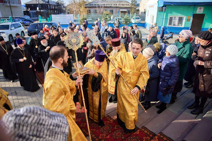 Город Семипалатинск встретил ковчег с мощами блаженной старицы Матроны Московской