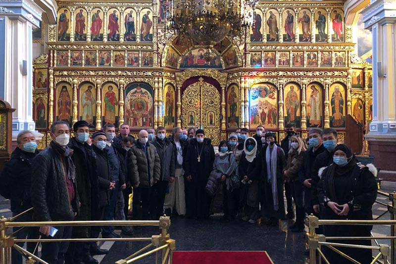 Обновленный Вознесенский кафедральный собор Алма-Аты посетили лидеры традиционных религиозных объединений Южной столицы
