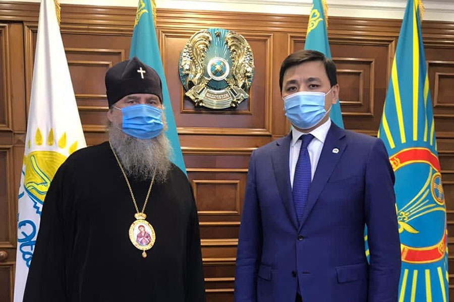 Митрополит Александр и аким Нур-Султана обсудили вопросы взаимодействия Астанайской епархии с исполнительными органами власти столицы