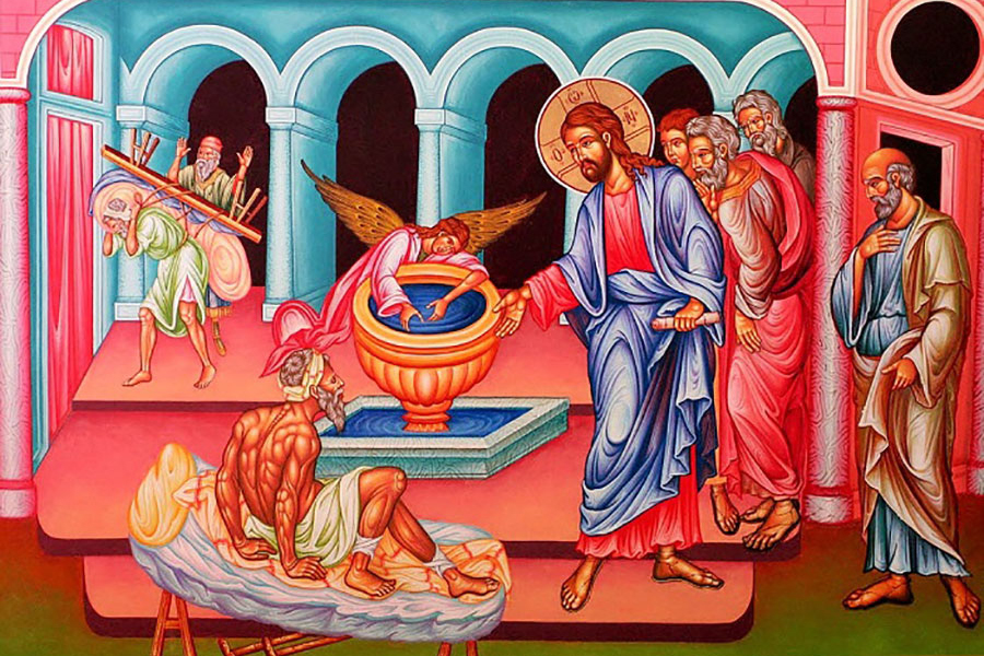 В неделю о расслабленном митрополит Александр совершил Литургию в Софийском соборе Алма-Аты