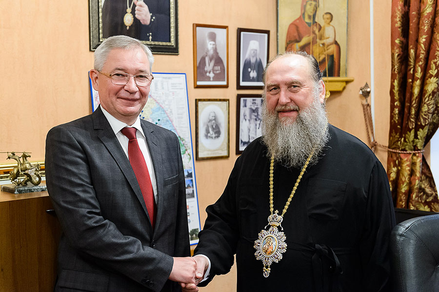 В Павлодаре прошла встреча митрополита Александра с генеральным консулом Российской Федерации в городе Усть-Каменогорске