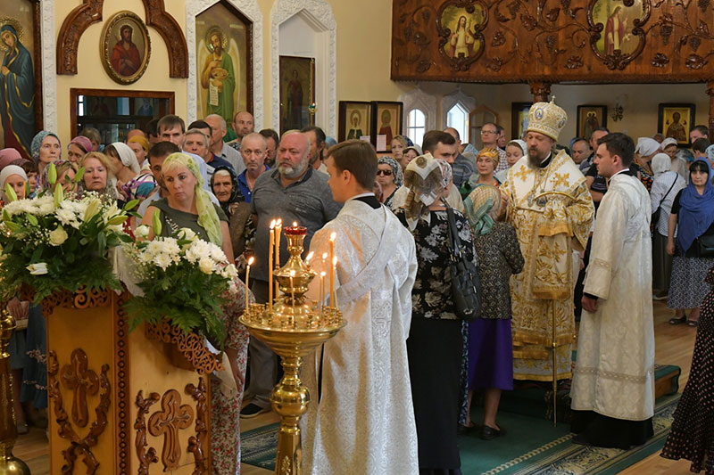 Служение епископа Каскеленского Геннадия в праздник Преображения Господня